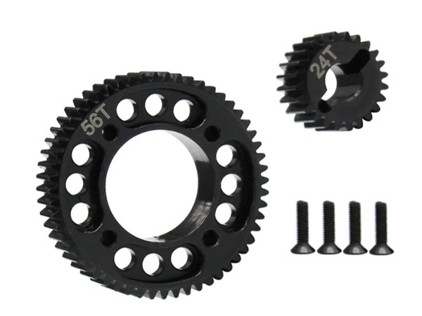 Hot Racing EDR824X56 Stealth X Drive UD2 Gear Set Machined Element
